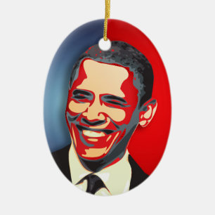 Barack Obama Keramik Ornament