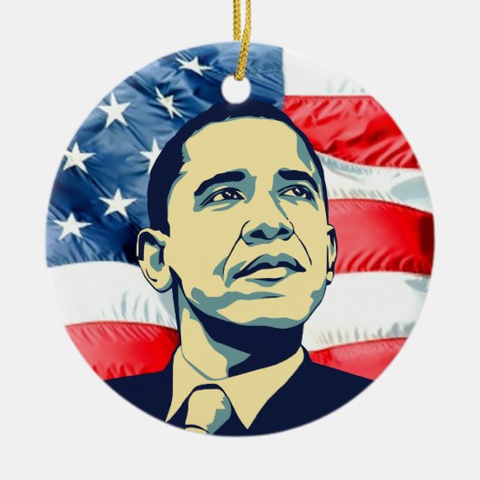 Barack Obama Keramik Ornament (Vorne)