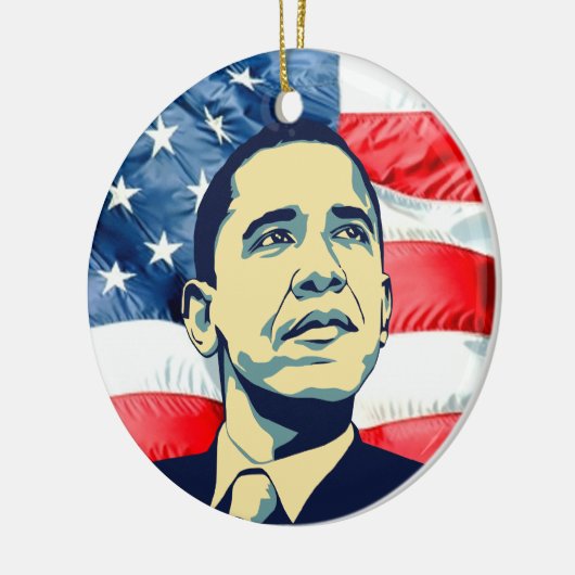 Barack Obama Keramik Ornament (Links)