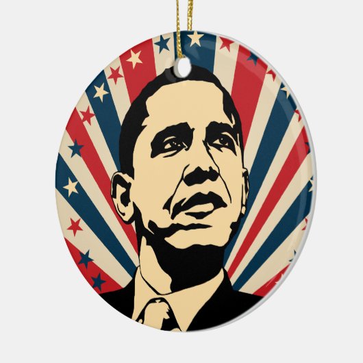 Barack Obama Keramikornament (Links)