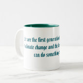 Barack Obama Klimawandel Zitat Tasse (Vorderseite Links)
