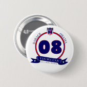 Barack Obama Knopf Button (Vorne & Hinten)