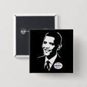 Barack Obama Knopf Button (Vorne & Hinten)