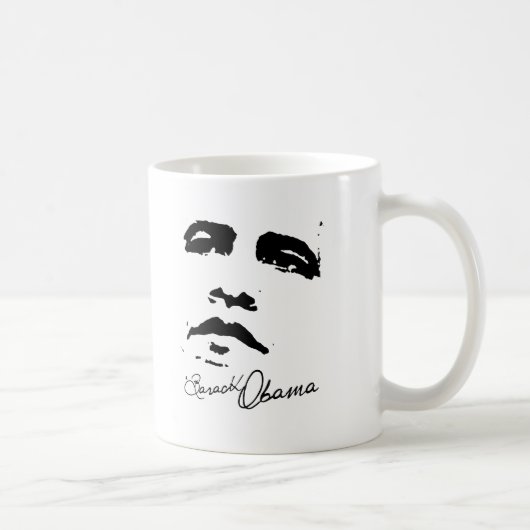 Barack Obama Kopf Kaffeetasse (Rechts)