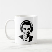 Barack Obama Kopfhörer Kaffeetasse (Links)