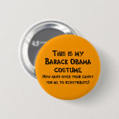 Barack Obama Kostüm Button (Vorne & Hinten)