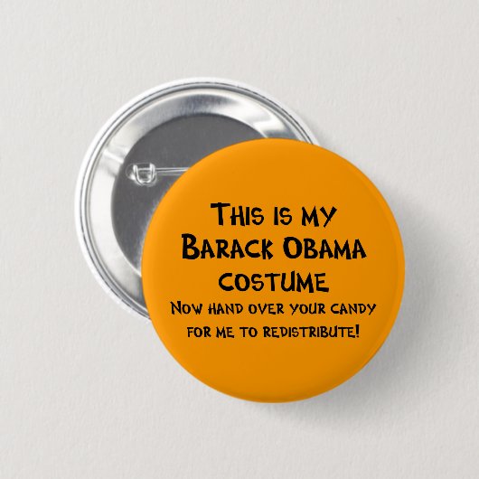 Barack Obama Kostüm Button (Vorne & Hinten)