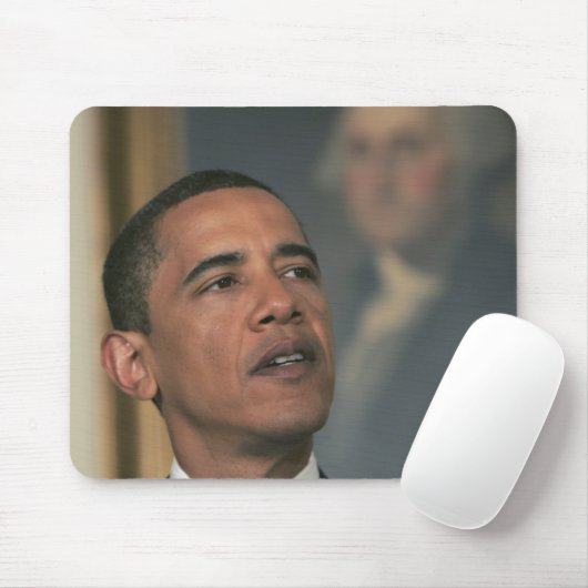 Barack Obama kündigen seine Absicht an, um zu Mousepad (Mit Mouse)