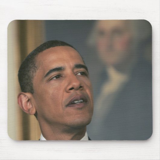 Barack Obama kündigen seine Absicht an, um zu Mousepad (Vorne)