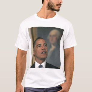 Barack Obama kündigen seine Absicht an, um zu T-Shirt