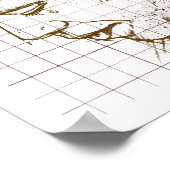 Barack Obama Line Zeichnend Poster (Ecke)