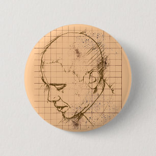 Barack Obama Linie Zeichnen Button