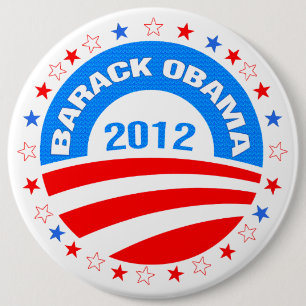 Barack Obama Logo 2012-Diamond-Muster Textur Button