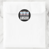 Barack Obama - Loser! Runder Aufkleber (Tasche)