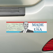 Barack Obama machte in der USA-Geburtsurkunde Autoaufkleber (Auf Auto)