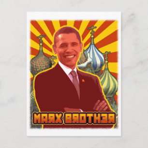 Barack Obama: Marx Brother Postkarte