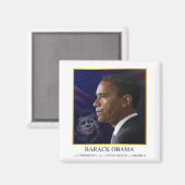 Barack Obama mit JFK - Magnet (Vorderseite/Rückseite)