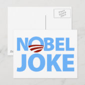Barack Obama: Nobel Joke Postkarte (Vorne/Hinten)