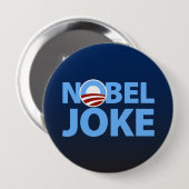 Barack Obama: Nobel-Witz Button (Vorne & Hinten)