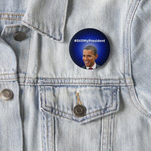 Barack Obama: Noch mein Präsident Button (Beispiel)