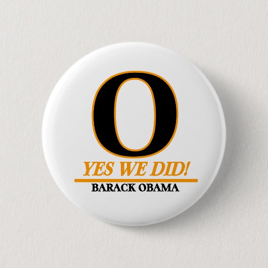 Barack Obama - O ja taten wir! Button (Vorderseite)