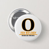Barack Obama - O ja taten wir! Button (Vorne & Hinten)