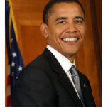 Barack Obama Offiziell Portrait Freistehende Fotoskulptur<br><div class="desc">Offizielles Foto des Senats von Barack Obama im Jahr 2005.</div>