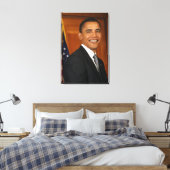 Barack Obama Offiziell Portrait Leinwanddruck (Insitu (Schlafzimmer))