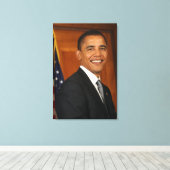 Barack Obama Offiziell Portrait Leinwanddruck (Insitu (Holzboden))