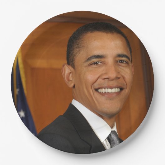 Barack Obama Offiziell Portrait Pappteller (Vorderseite)