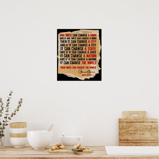 BARACK OBAMA-ONE VOICE POSTER B2 (Küche)