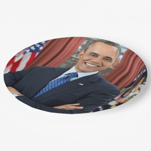 Barack Obama Pappteller (Schrägansicht)