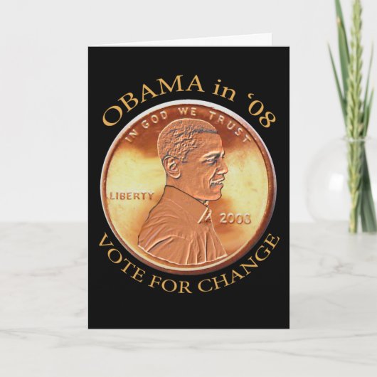 Barack Obama Penny-Karte Karte (Vorderseite)