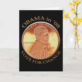 Barack Obama Penny-Karte Karte (Gelbe Blume)