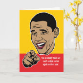 Barack Obama personalisierte Karte (Gelbe Blume)