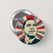 Barack Obama Pinback Button (Vorne & Hinten)