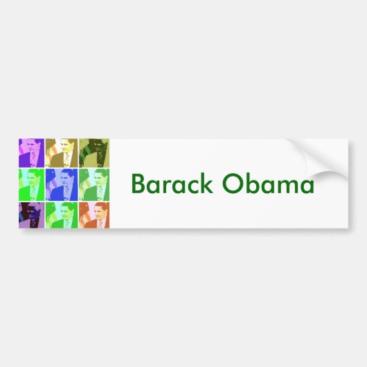 Barack Obama Pop Art Autoaufkleber (Vorne)