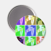 Barack Obama Pop Art Magnet (Vorderseite/Rückseite)