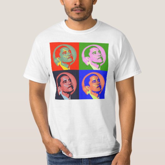 Barack Obama Pop-Kunst-T-Shirt T-Shirt (Vorderseite)
