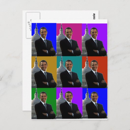 Barack Obama POPART . T - Shirt und Geschenke Postkarte (Vorne/Hinten)