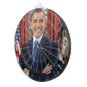 Barack Obama-Portrait Dartscheibe (Vorderseite rechts)
