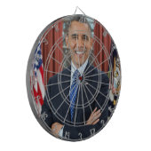 Barack Obama-Portrait Dartscheibe (Vorderseite Links)