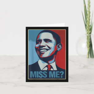 Barack Obama Portrait Miss Me Zitat Liberaldemokra Karte