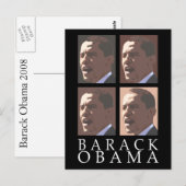 Barack Obama Portrait Postcard Postkarte (Vorne/Hinten)
