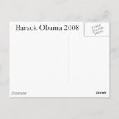 Barack Obama Portrait Postcard Postkarte (Rückseite)