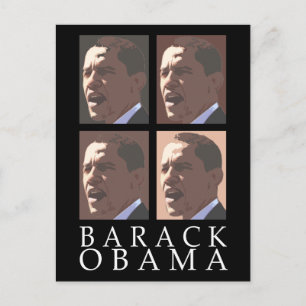 Barack Obama Portrait Postcard Postkarte