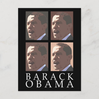 Barack Obama Portrait Postcard Postkarte