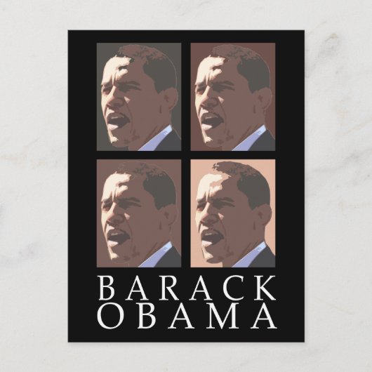 Barack Obama Portrait Postcard Postkarte (Vorderseite)