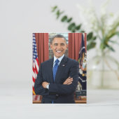 Barack Obama-Portrait Postkarte (Stehend Vorderseite)