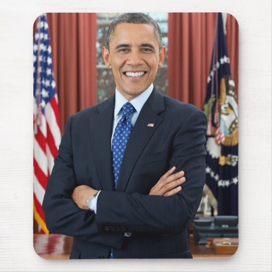 Barack Obama Porträt Mousepad (Vorne)